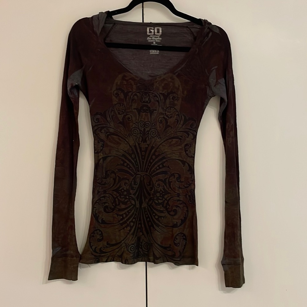 Med Long sleeve tee with hood